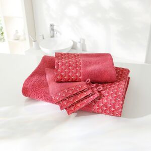 Éponge bouclette 420g/m² liteau imprime ginkgo - Drap De Douche : 70x130cm - Rose - ColombineÉlegante a souhait, cette collection d'eponge absorbante saura vous ravir a la sortie de la douche ou du bain ! Succombez au charme de ses fleurs, car lorsque les