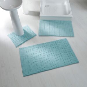 Blancheporte Tapis de bain éponge motif parquet - Blancheporte Vert Tapis de bain : 60x100cm