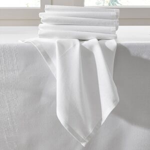 Blancheporte Serviette de table unie - lot de 6 - Blancheporte Blanc Lot de 6 serviettes de table: 45x45cm