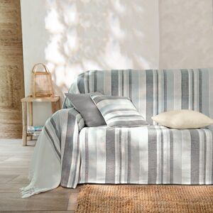 Plaid jete multicolore coton tissage artisanal - Blancheporte Gris Jete 1-2 pers : 180x240cm