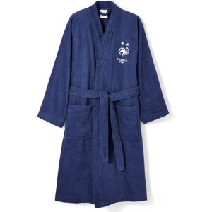 FFF Peignoir de bain adulte FFF® col kimono, éponge bouclette - FFF Bleu 44/48