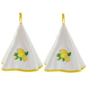 Essuie-mains éponge brodé citrons - BlancheportePratiques au quotidien, ces 2 essuie-mains forme cloche brodés citrons sauront vite se rendre indispensables dans vos tâches journalières. Ils trouveront parfaitement leur place dans votre cuisine, salle de  - Publicité