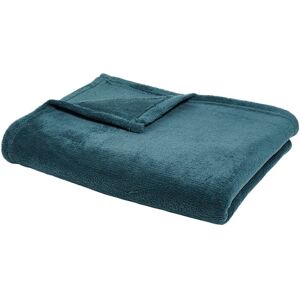 Plaid polaire toucher peluche - Blancheporte Bleu Plaid : 125x150cm