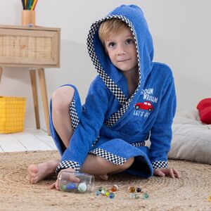 Peignoir de bain enfant voiture a capuche eponge coton - 340g/m² - 10/12 Ans - Bleu - Colombine Des PetitsAttention depart ! Faites briller les yeux malicieux de vos petits fans de voitures, avec ce peignoir a capuche deguisement voiture de Colombine des 