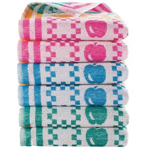 Essuie-mains éponge petite taille Pommes du verger - lots - BlancheporteLot de 3 ou 6 torchons carrés en éponge jacquard : des essuie-mains multi-usages en éponge souple et bien absorbante.Lot de 3 torchons : 30x30cmMulticolore - Publicité