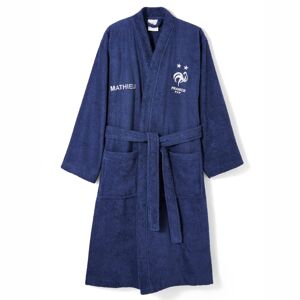 FFF Peignoir de bain adulte FFF® personnalisable - 34/36 - Bleu - FffTout supporter de l'Equipe de France de Football qui se respecte se doit d'avoir un peignoir sous licence officielle FFF® avec deux étoiles... Pourquoi ne pas faire plaisir en (s')offran