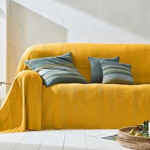 Blancheporte Plaid ou jeté uni coton tissage artisanal - BlancheporteJouez avec les couleurs en assortissant vos jetés tissés unis aux housses de coussin tissées.Taie : 63x63cmJaune