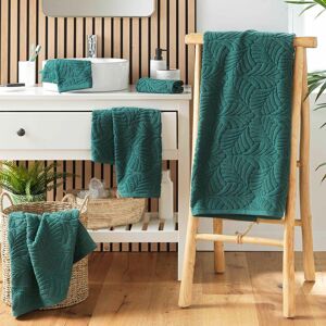 Éponge coton effet jacquard - 450g/m² - Blancheporte Vert Drap de bain : 90x150cm