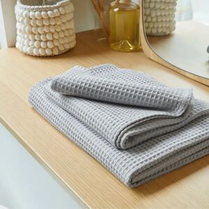 Serviette de bain nid d'abeille 320 g/m2 - Blancheporte Gris