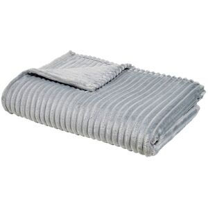 Plaid polaire toucher peluche - texture - Blancheporte Gris Plaid : 150x200cm