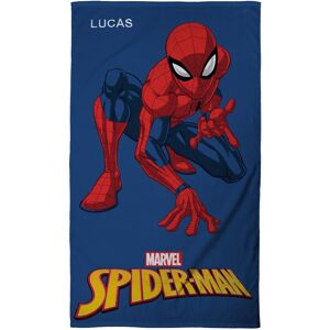 Drap de plage enfant Spiderman personnalise eponge velours coton - 320g/m2 - Spiderman Bleu Drap de plage : 70x120cm