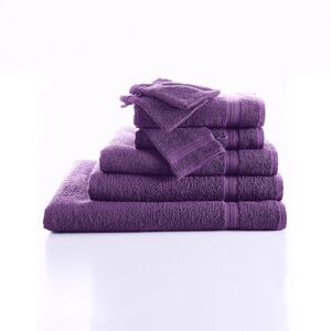 Blancheporte Eponge unie 420 g/m2 confort moelleux - Colombine Violet Lot de 2 serviettes : 50x100cm