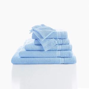 Blancheporte Eponge unie 420 g/m2 confort moelleux - Colombine Bleu Lot de 2 serviettes : 50x100cm