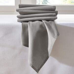 Blancheporte Serviette de table unie - lot de 6 - Blancheporte Gris Lot de 6 serviettes de table: 45x45cm