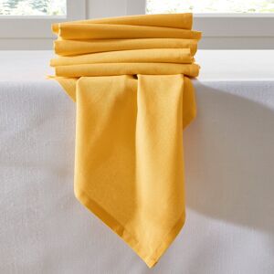 Blancheporte Serviette de table unie - lot de 6 - Blancheporte Jaune Lot de 6 serviettes de table: 45x45cm