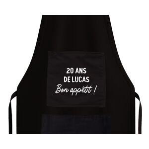 Cadeaux.com Tablier noir pour homme 20 ans