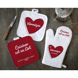 Cadeaux.com Gant et Maniques Coeur Prenom