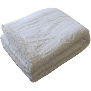 Terre de Nuit Plaid double gaze sherpa blanc 130x180 cm