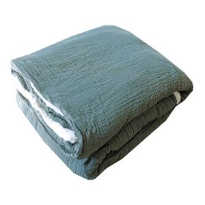 Terre de Nuit Plaid double gaze sherpa kaki 130x180 cm