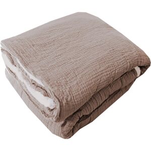 Terre de Nuit Plaid double gaze sherpa taupe 130x180 cm