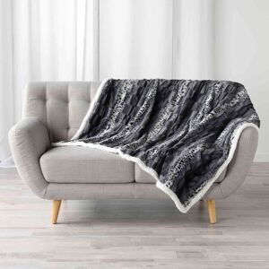 Douceur D'intérieur Plaid imitation fourrure/sherpa Grizzly gris 125x150 cm