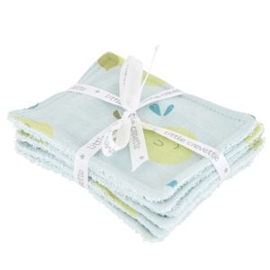 LITTLE CREVETTE Lot de 6 lingettes lavables Poires