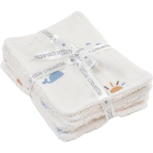 LITTLE CREVETTE Lot de 6 lingettes lavables Malo