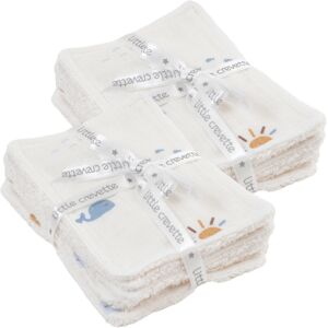 LITTLE CREVETTE Lot de 12 lingettes lavables Malo