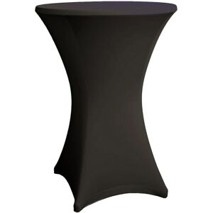 Dekotopia Couverture pour les tables de bistrot / bar rondes 80-86 cm noir - Housses diverses
