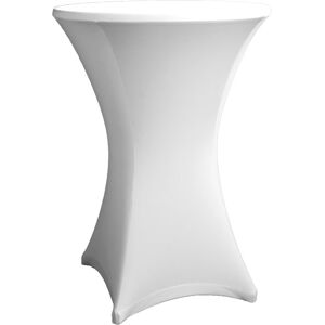 Dekotopia Couverture budgétaire pour les tables de bistrot/bar rondes 80-86 cm blanc - Housses diverses