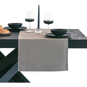 Mobili Fiver Chemin de table Gioele en coton 45x150, Gris Fonce