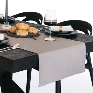 Mobili Fiver Chemin de table Gioele en coton 45x300, Gris Foncé