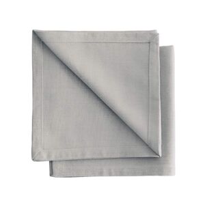 Mobili Fiver Serviettes de table Gioele en coton 35x35, Lot de 2, Gris Clair