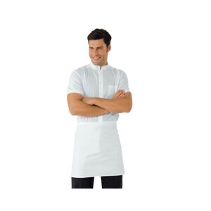 ISACCO Tablier de Cuisine Blanc sans Poche 100% Coton