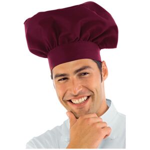 ISACCO Toque de chef cuisinier bordeaux