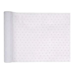 Chemin de table a pois Blanc - 5m30cm