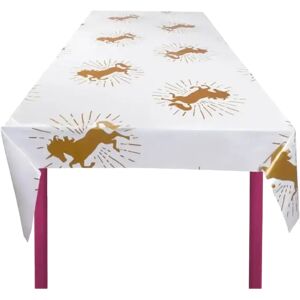 Nappe Licorne blanche et doree