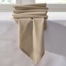 Serviette de table unie - lot de 6 - Blancheporte Taupe Lot de 6 serviettes de table: 45x45cm