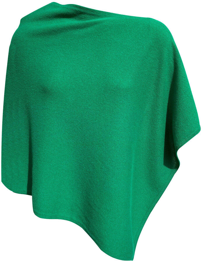 LES POULETTES BIJOUX Poncho 100% Cachemire 2 Fils Classics - Vert Foncé