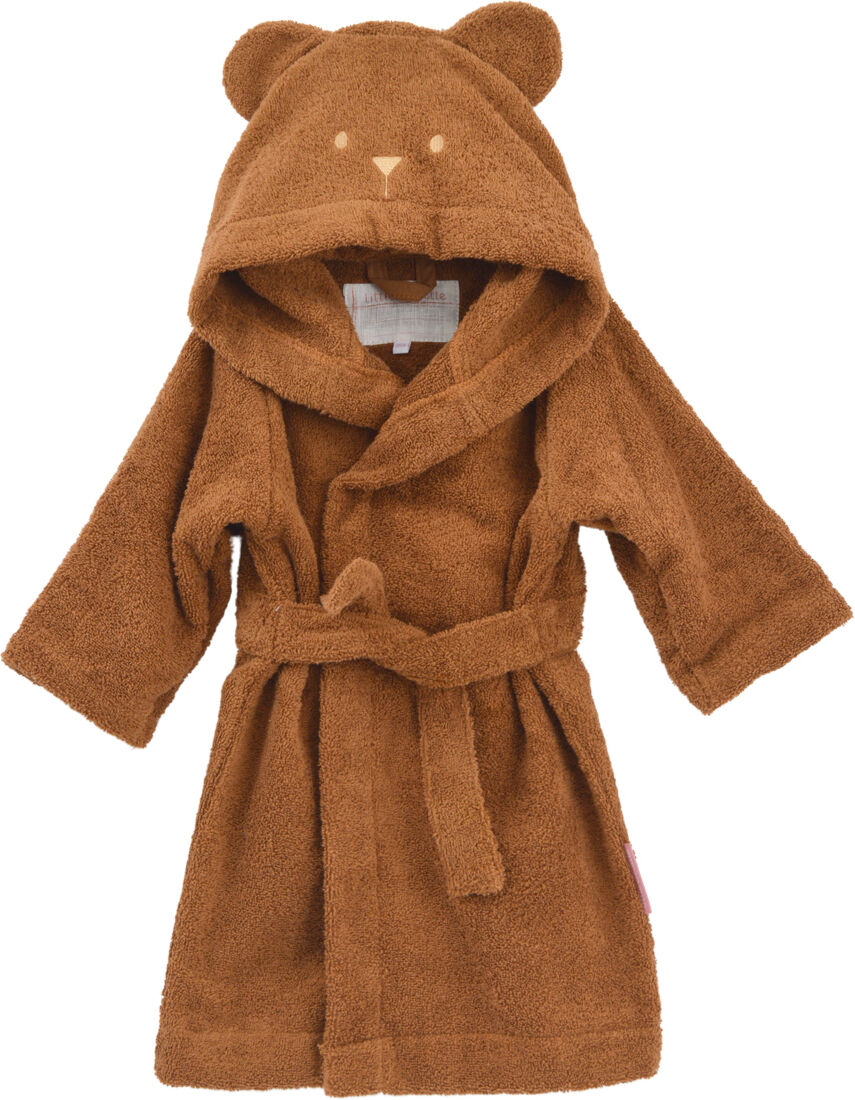 LITTLE CREVETTE Peignoir enfant Ourson - caramel