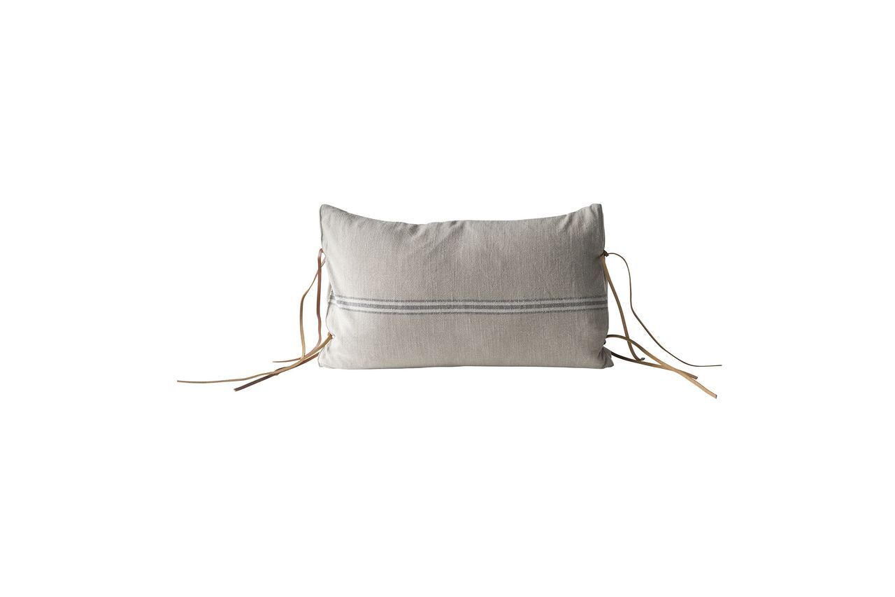 Bloomingville Coussin clair en coton Balleroy