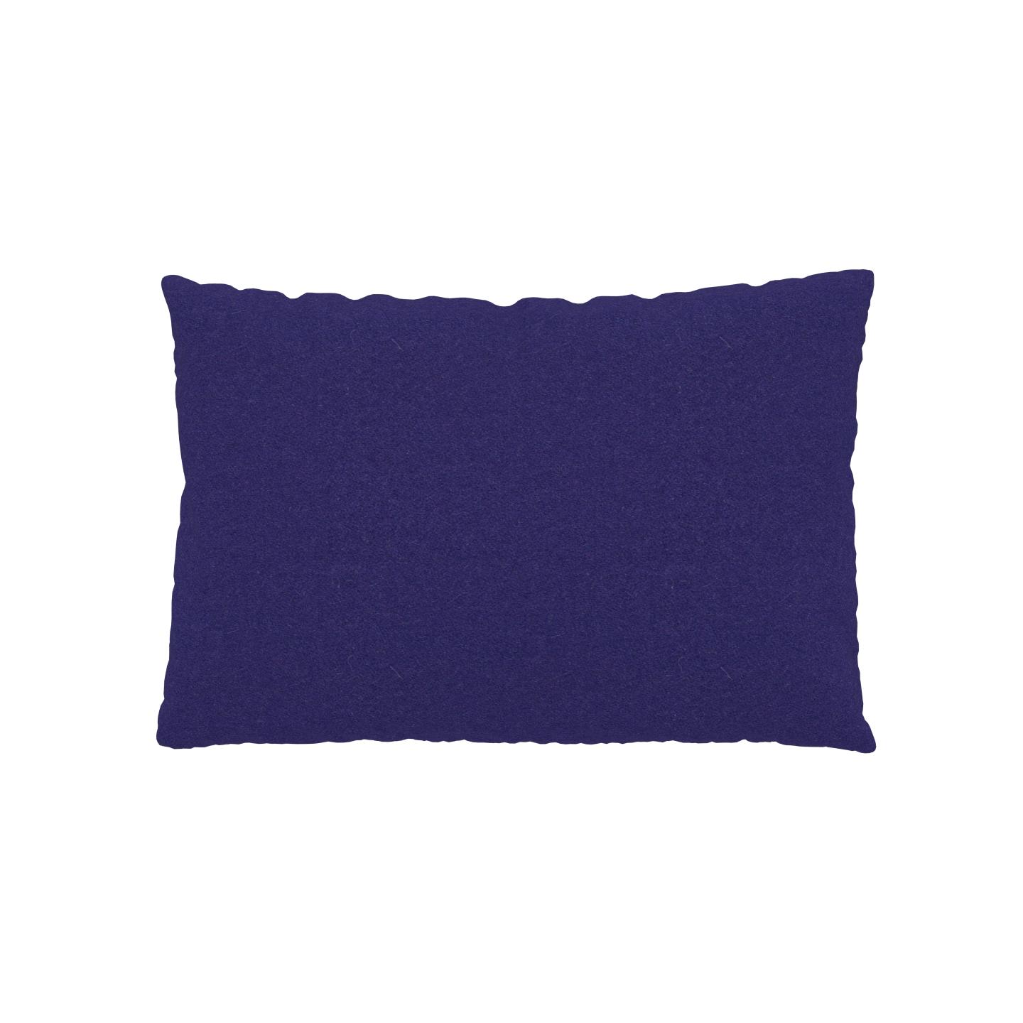 MYCS Coussin Bleu Encre - 40x60 cm - Housse en Laine. Coussin de canapé moelleux