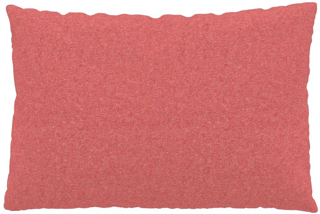 MYCS Coussin Rouge Corail - 40x60 cm - Housse en Laine. Coussin de canapé moelleux