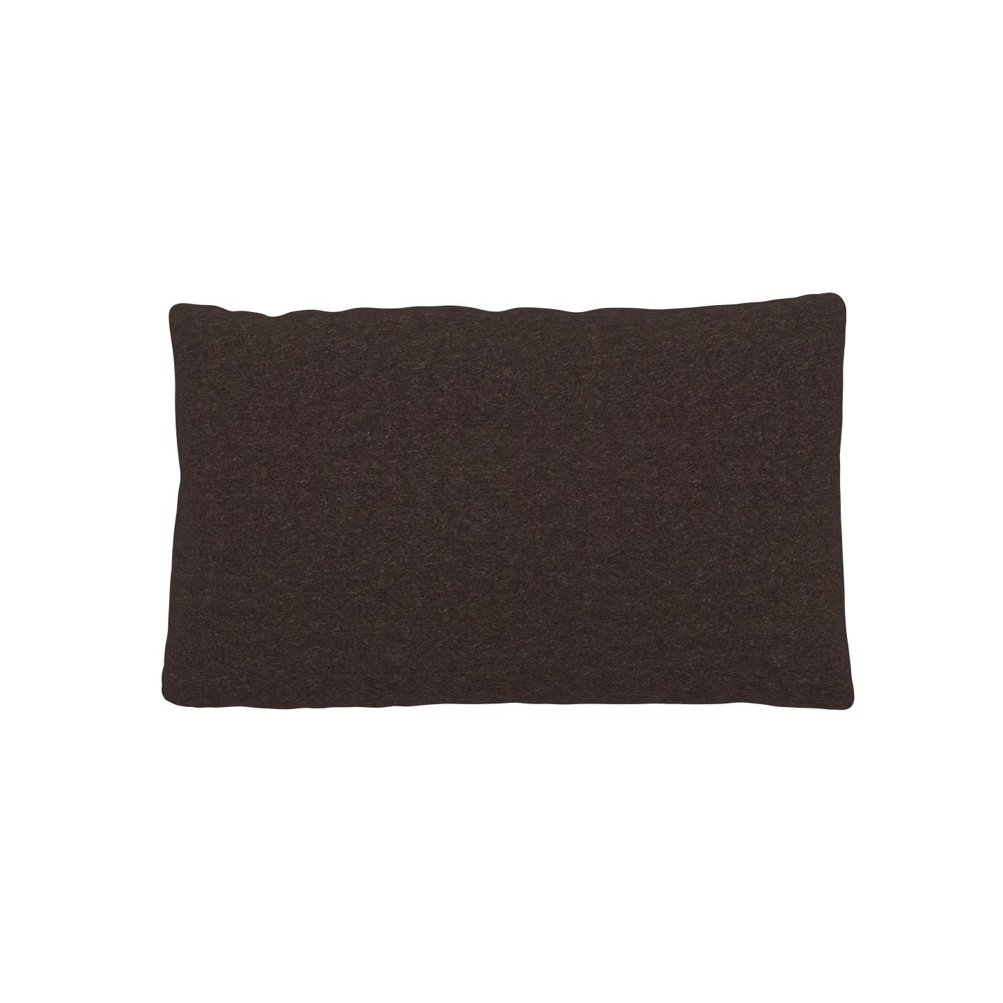 MYCS Coussin Brun Café - 30x50 cm - Housse en Laine. Coussin de canapé moelleux