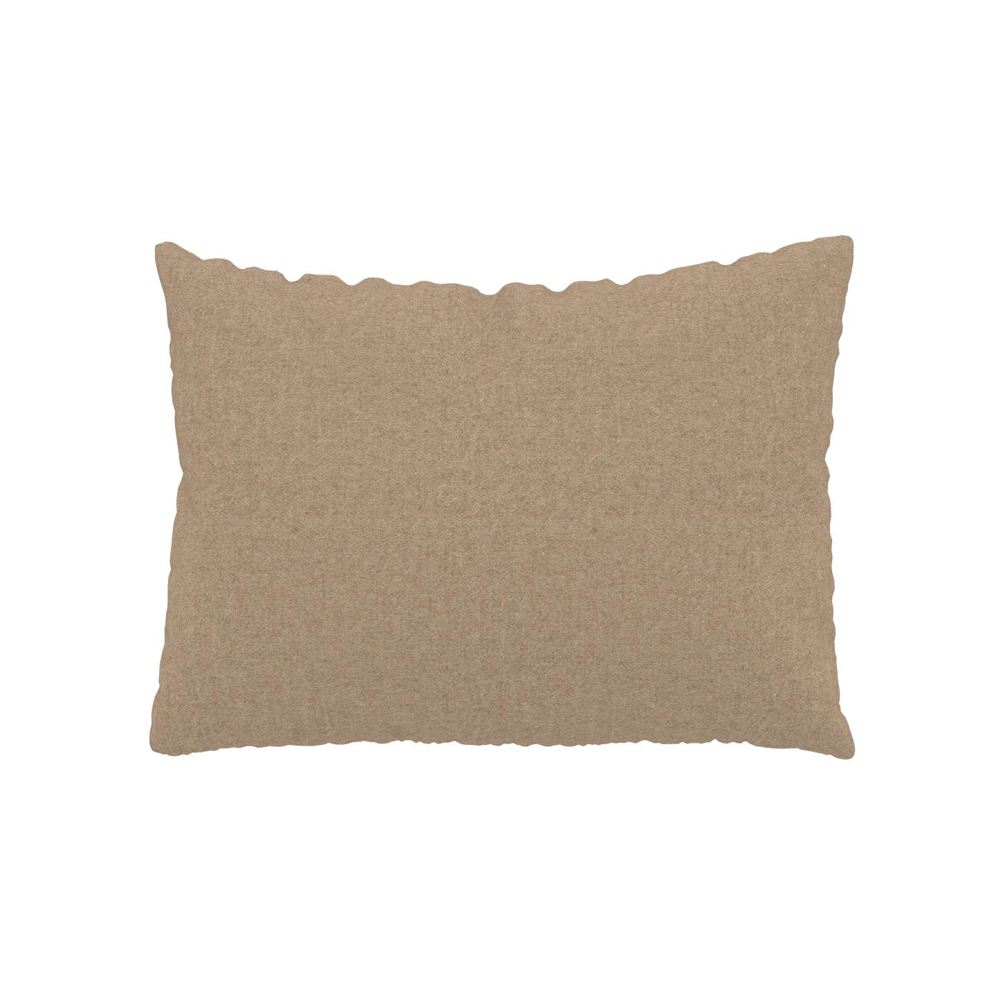 MYCS Coussin Beige Cachemire - 48x65 cm - Housse en Laine. Coussin de canapé moelleux