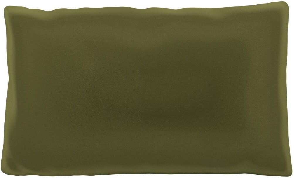 MYCS Coussin Vert Olive - 30x50 cm - Housse en Velours. Coussin de canapé moelleux