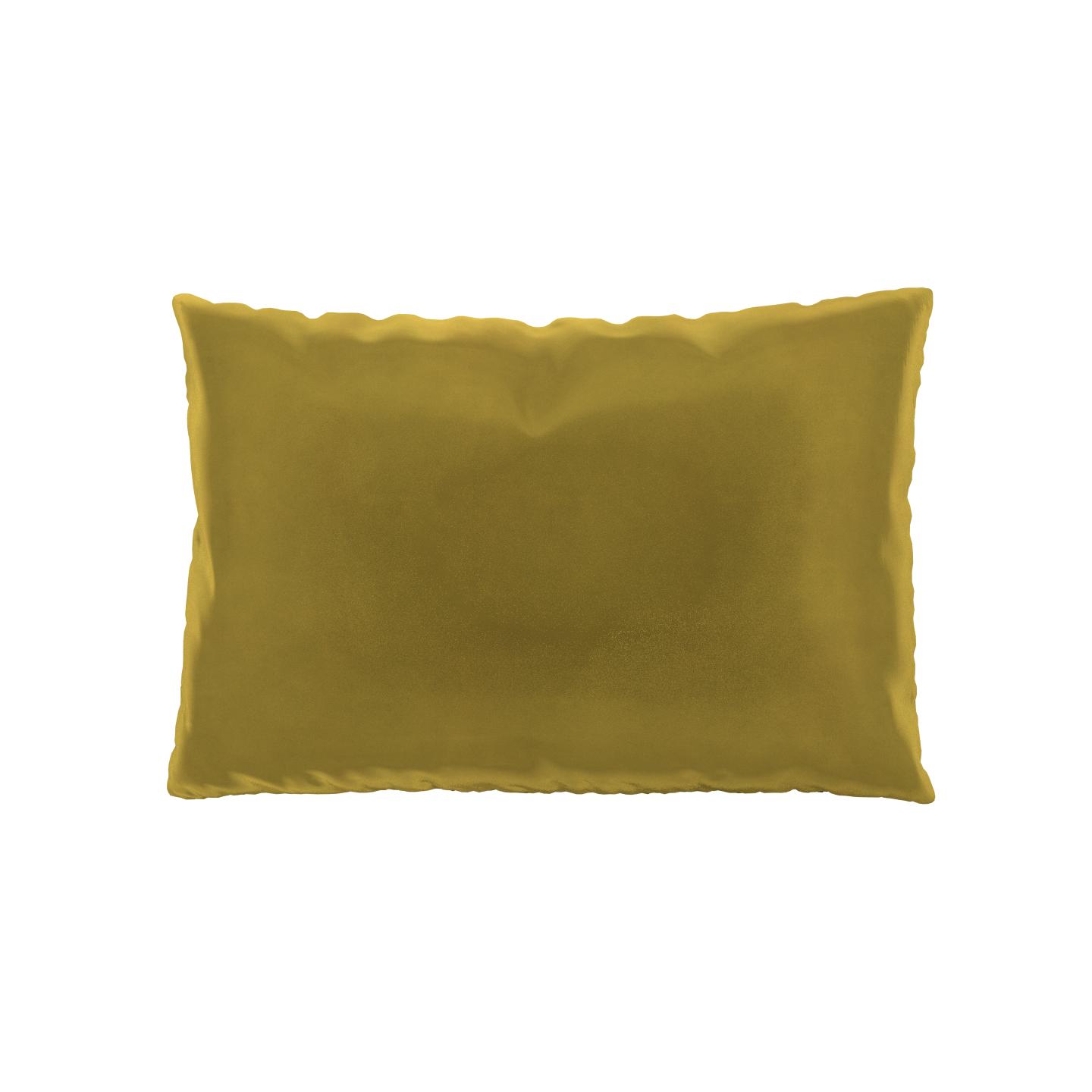 MYCS Coussin Jaune Colza - 40x60 cm - Housse en Velours. Coussin de canapé moelleux