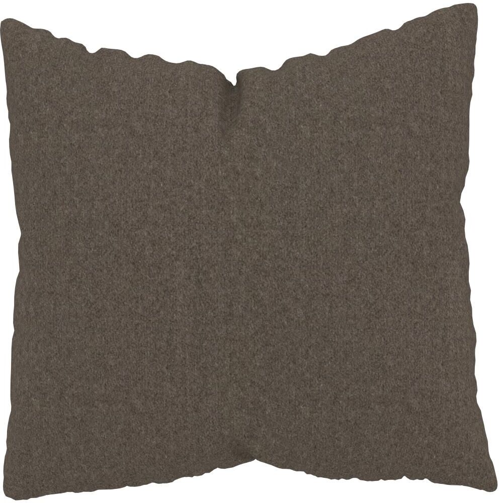 MYCS Coussin Brun Gris - 50x50 cm - Housse en Laine. Coussin de canapé moelleux