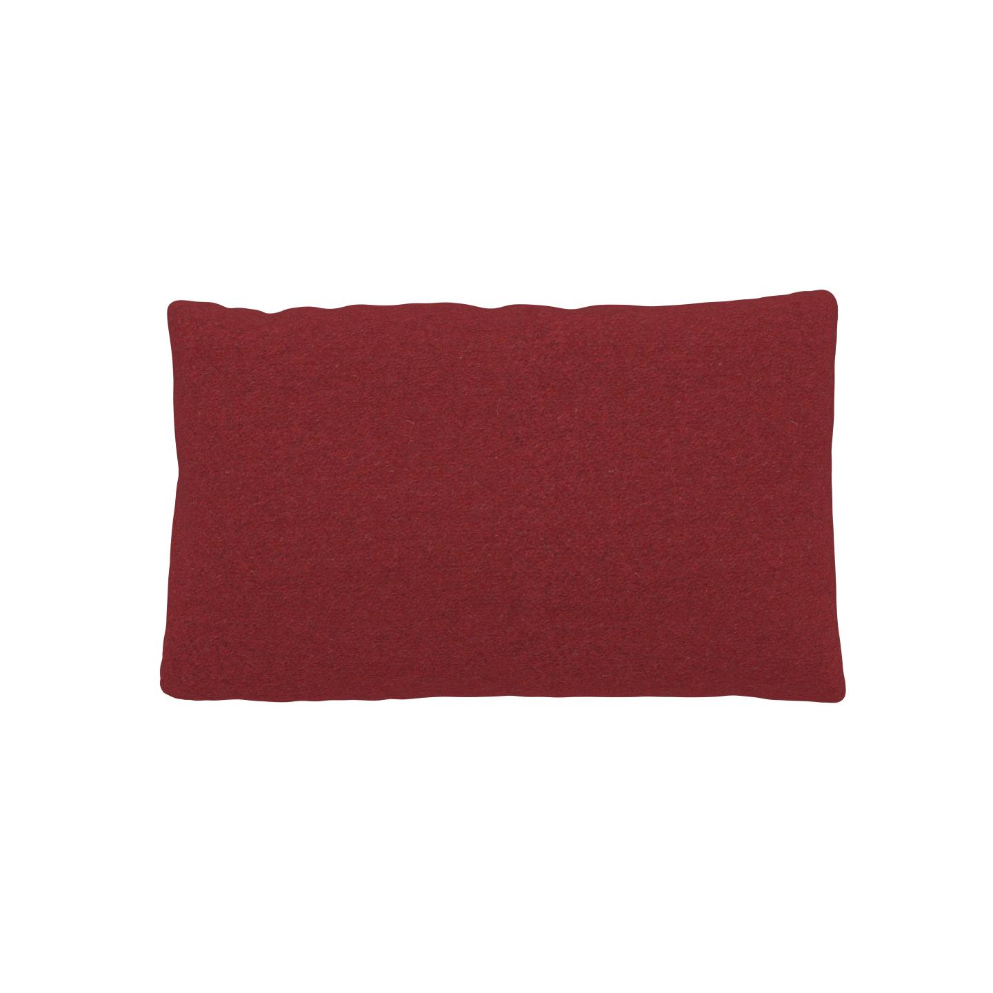 MYCS Coussin Rouge Cerise - 30x50 cm - Housse en Laine. Coussin de canapé moelleux