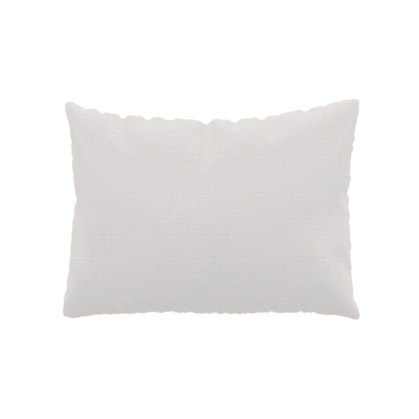 MYCS Coussin Blanc - 48x65 cm - Housse en Textile tissé. Coussin de canapé moelleux